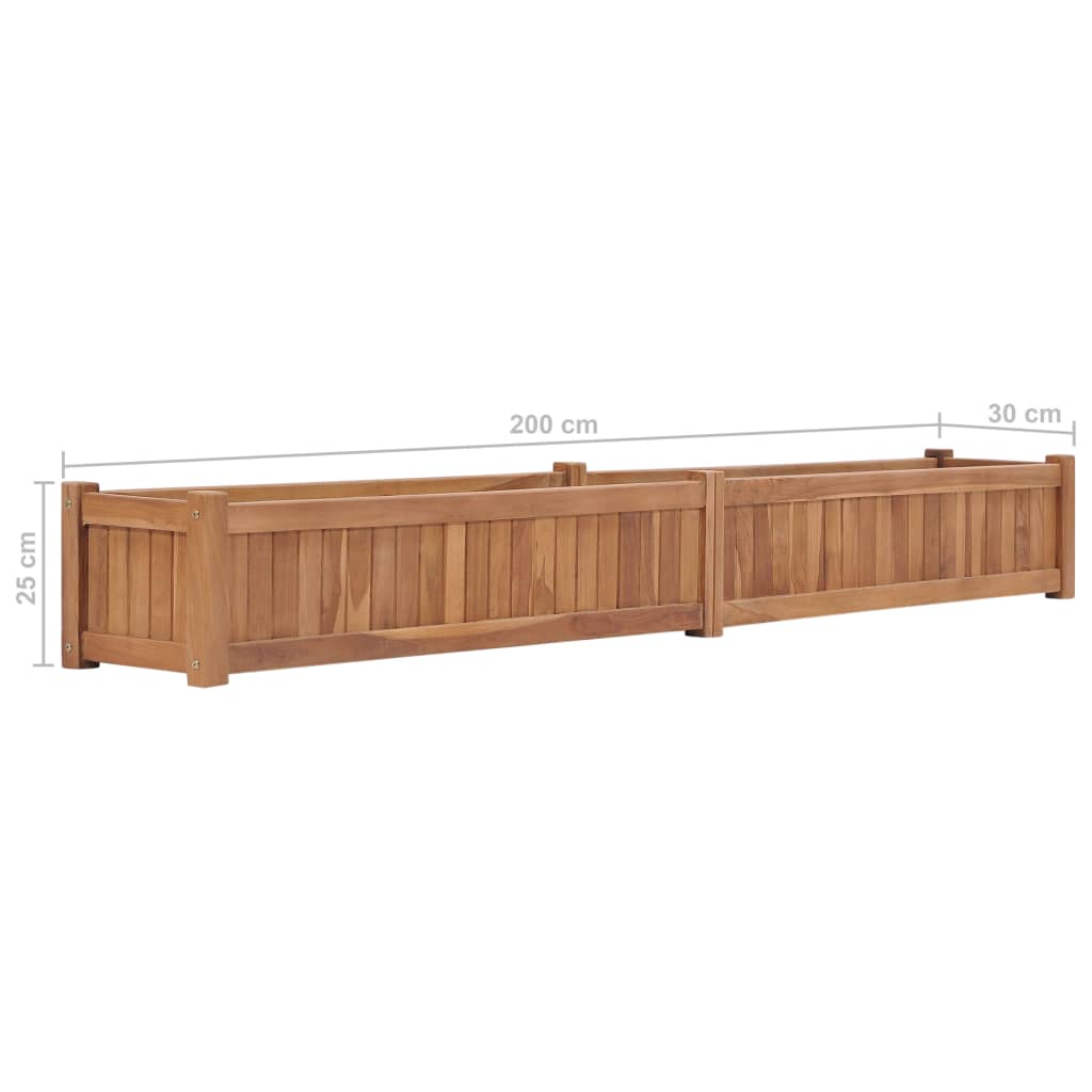 Letto Rialzato da Giardino 200x30x25 cm in Massello di Acacia | homemem39