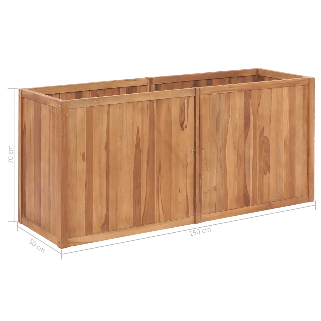 Letto Rialzato 150x50x70 cm in Legno Massello di Teak | homemem39