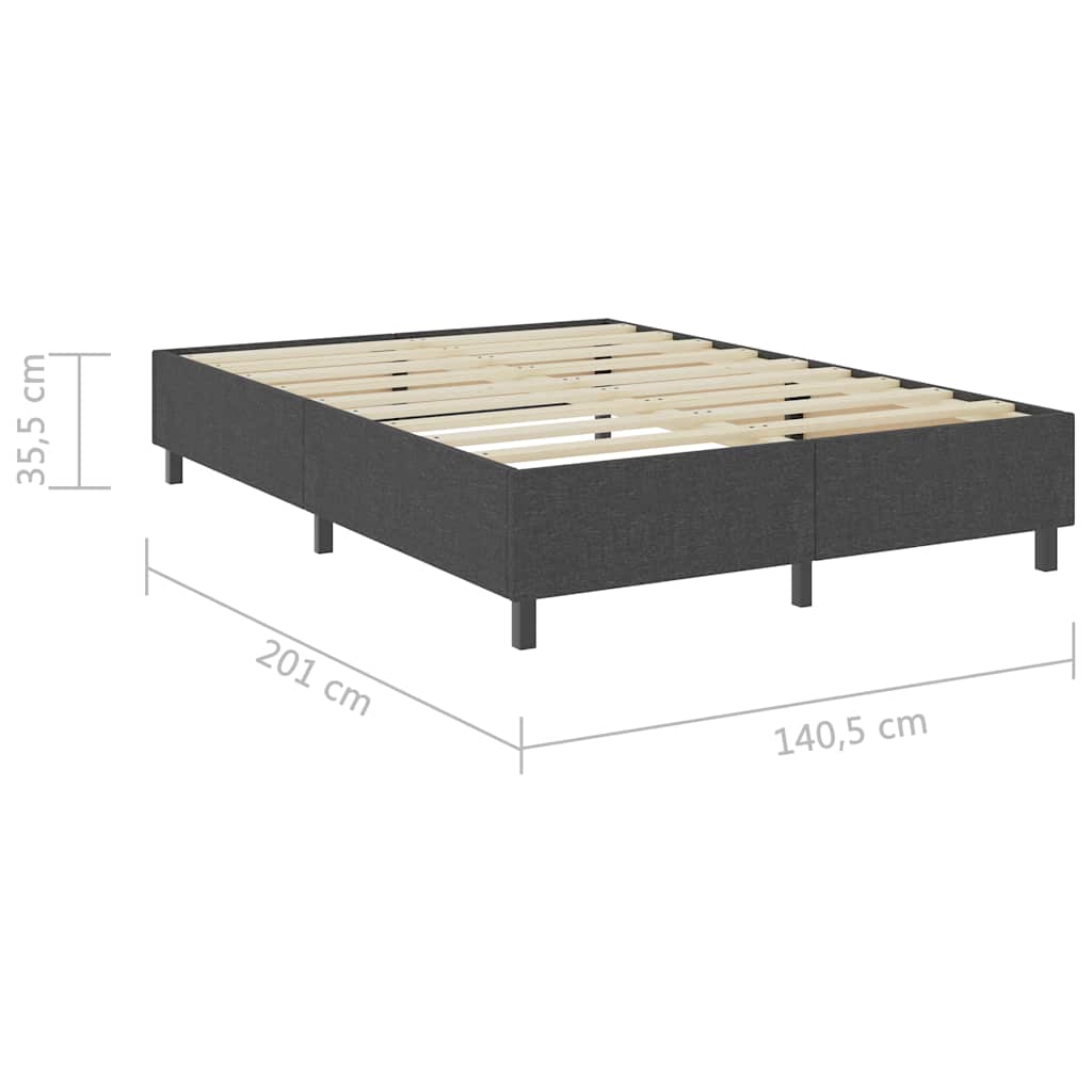 Letto a Molle Grigio in Tessuto 140x200 cm | homemem39