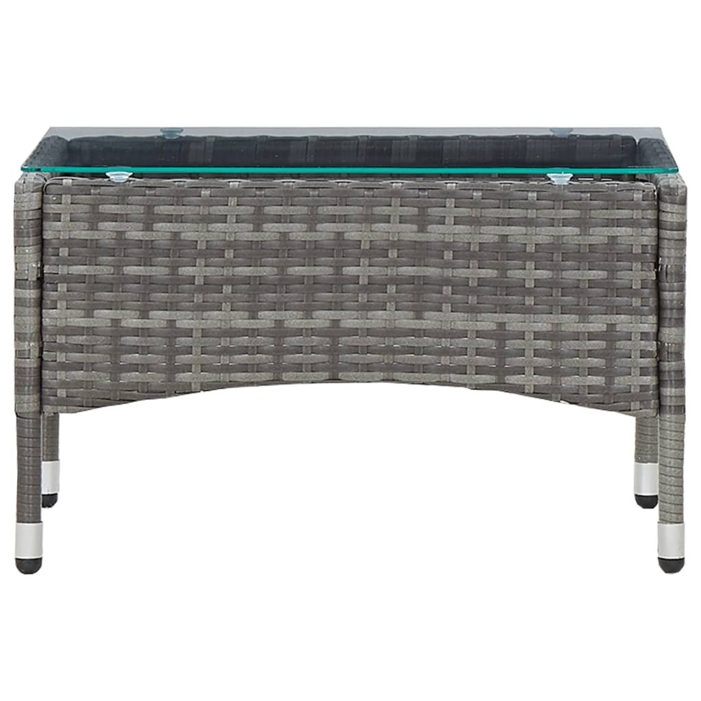 Set Divani da Giardino 4 pz con Cuscini in Polyrattan Grigio | homemem39