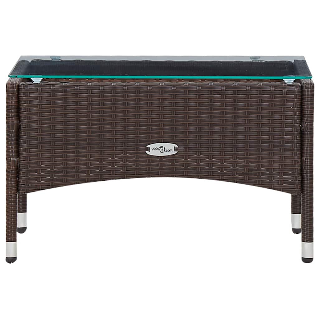 Set Divani da Giardino 5 pz con Cuscini in Polyrattan Marrone