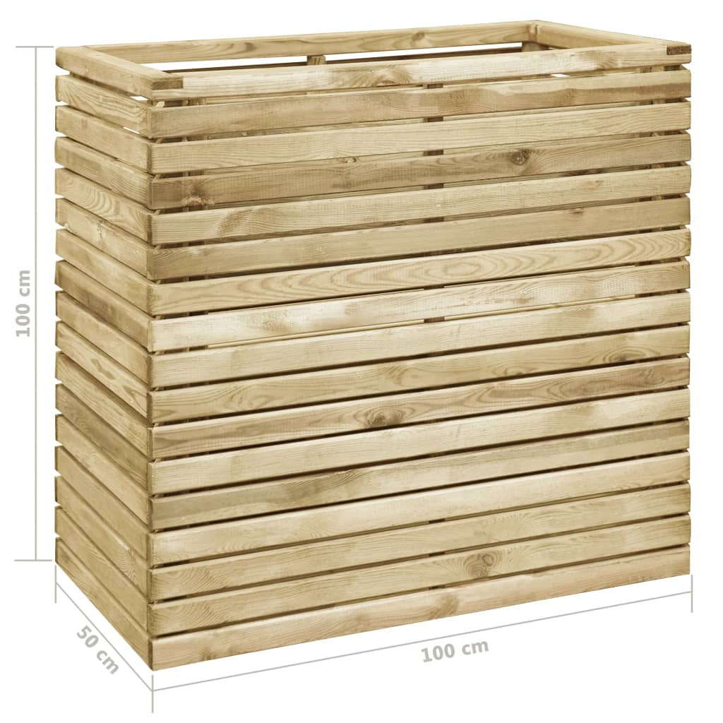 Letto Rialzato 100x50x100 cm in Pino impregnato | homemem39