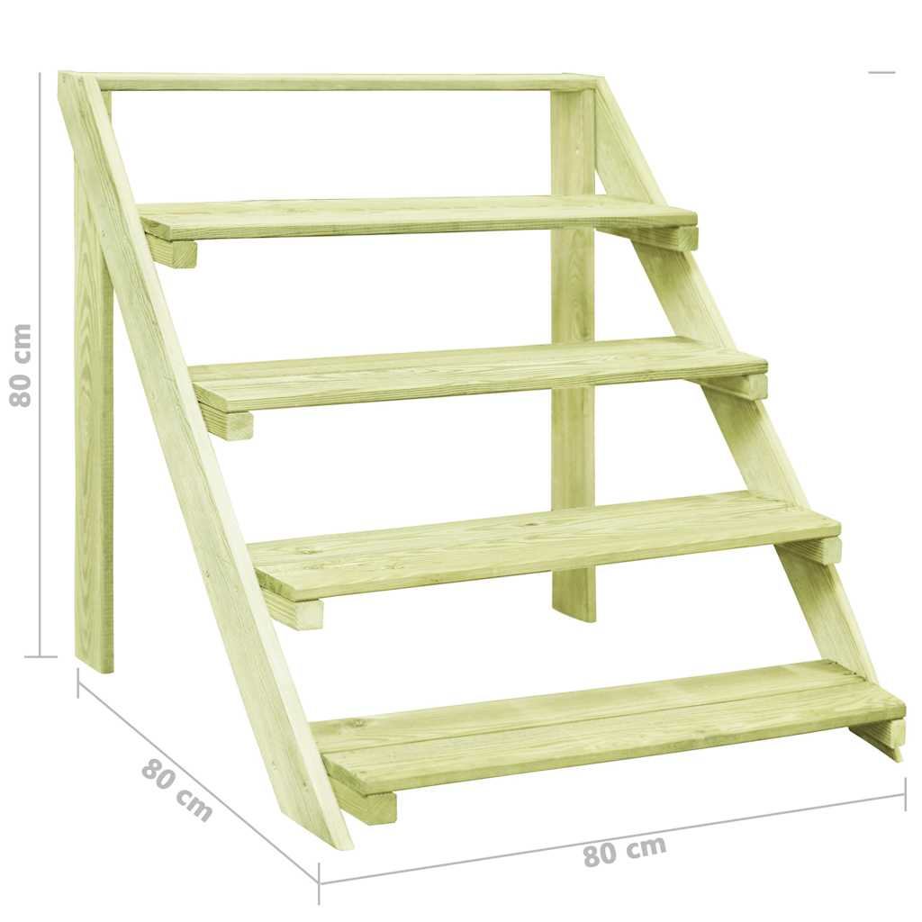 Piedistallo per Piante 80x80x80 cm Legno di Pino Impregnato