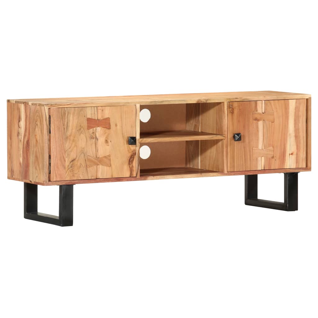 Mobile Porta TV 118x30x45 cm in Legno Massello di Acacia