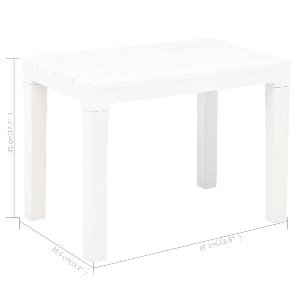 Panchine da Giardino 2 pz Bianco in Plastica - homemem39