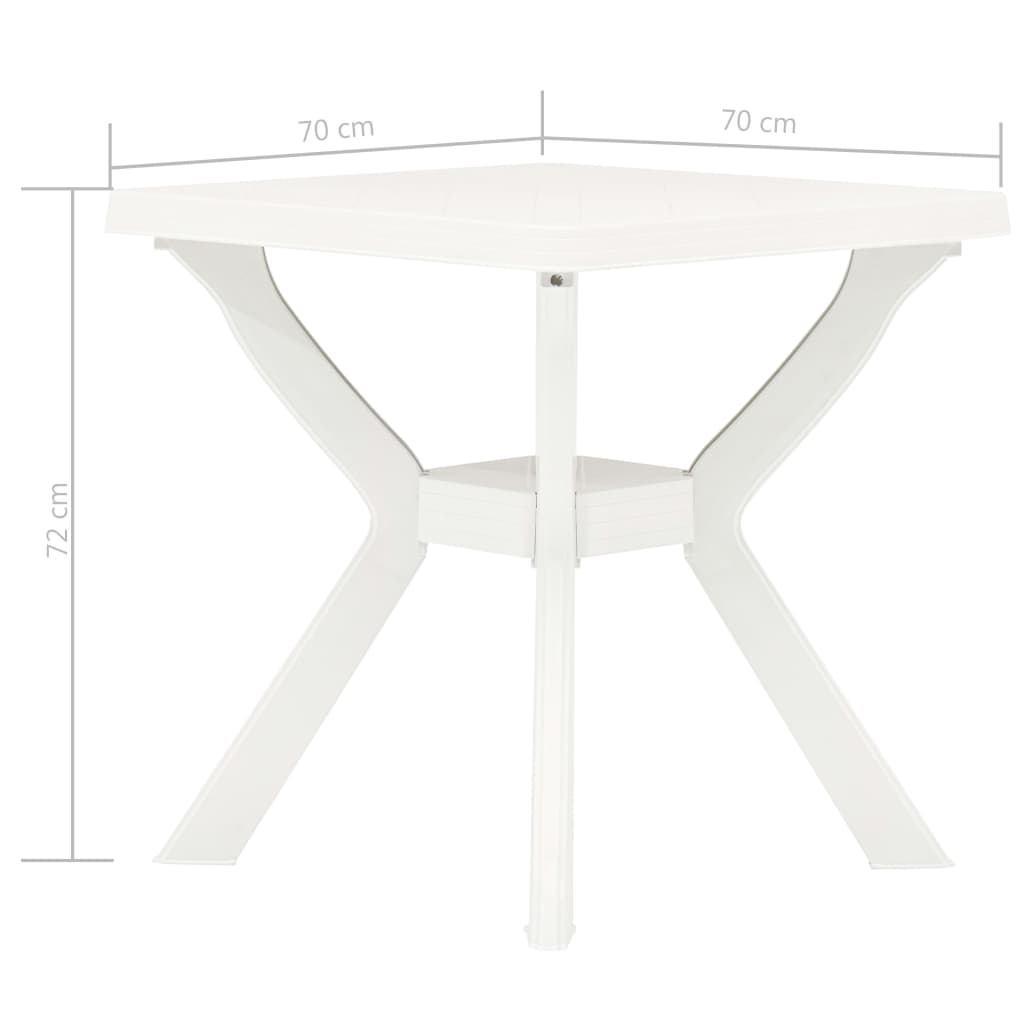 Tavolo da Bistrot Bianco 70x70x72 cm in Plastica | homemem39