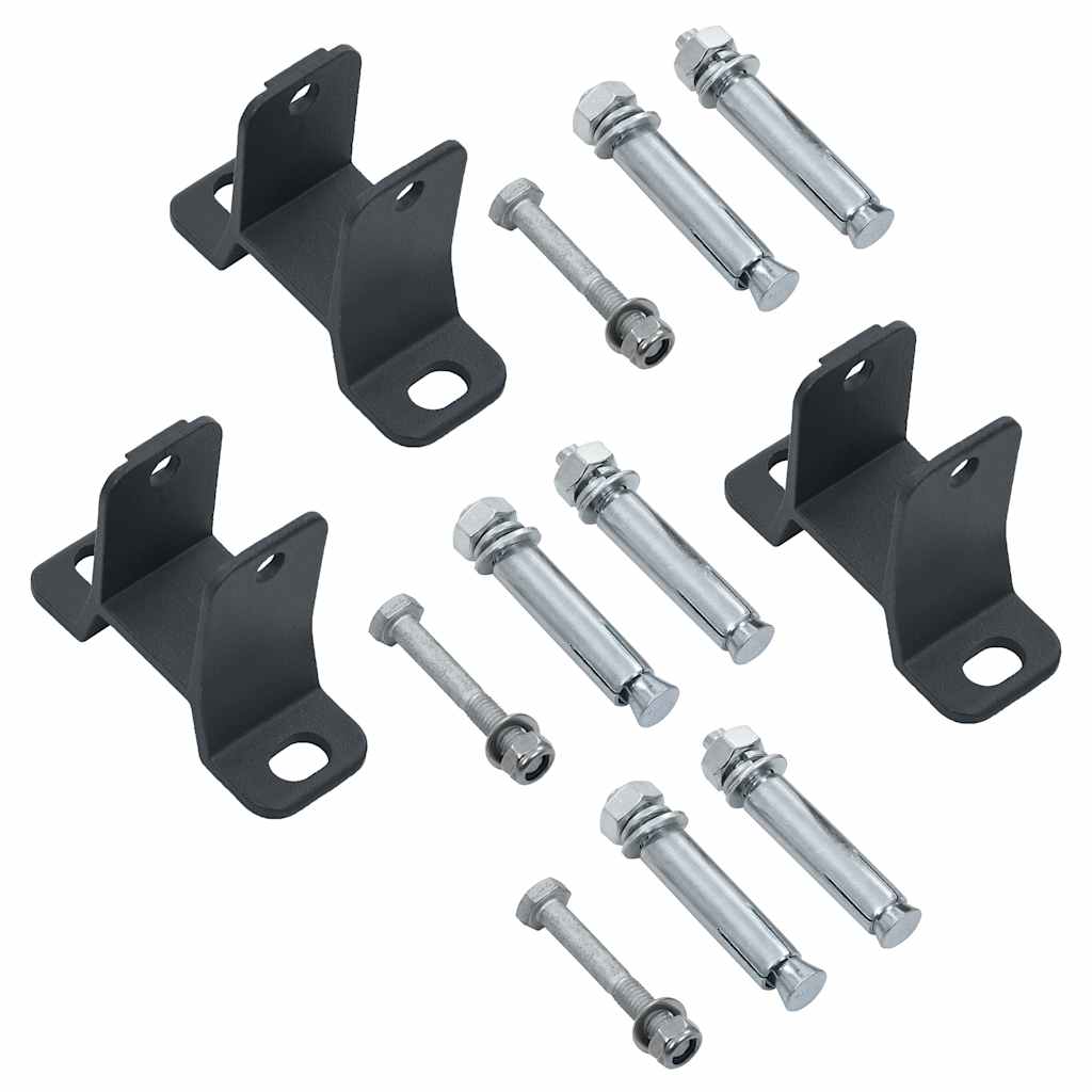 Tenda da Sole Retrattile Manuale con LED 450x300 cm Antracite - homemem39