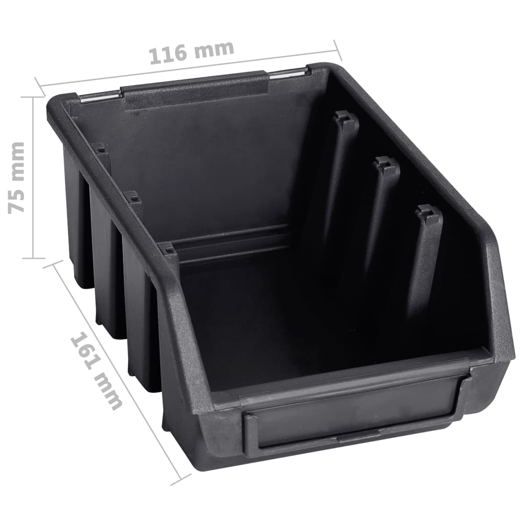 Kit Contenitori 32 pz con Pannelli a Parete Rosso e Nero | homemem39