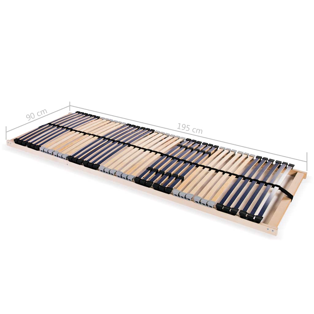 Reti a Doghe 2 pz 7 Zone con 42 Doghe in Legno 90x200 cm | homemem39