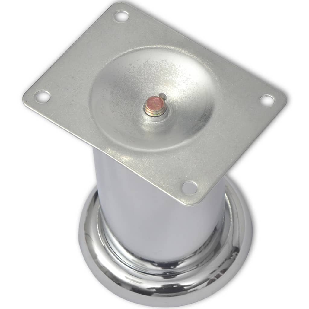 Piedini Rotondi per Divani 8 pz Cromati 60 mm - homemem39