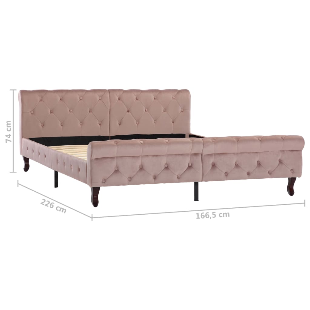 Giroletto Rosa in Velluto 160x200 cm | homemem39