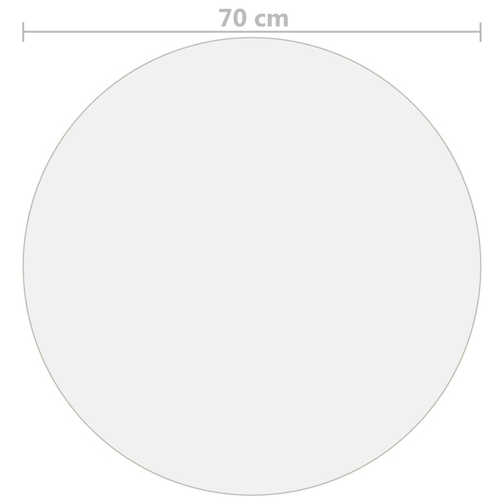 Protezione Tavolo Opaca Ø 70 cm 1,6 mm in PVC | homemem39