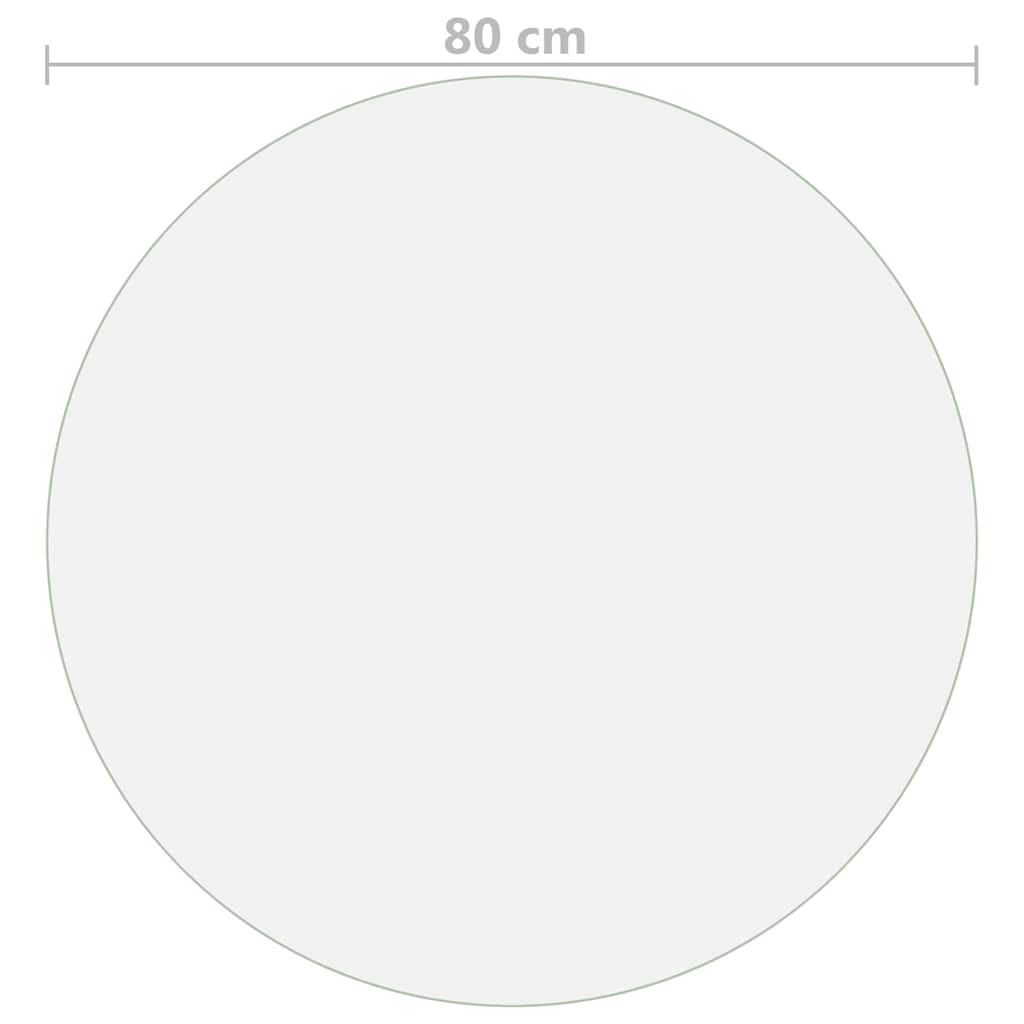 Protezione Tavolo Opaca Ø 80 cm 1,6 mm in PVC | homemem39