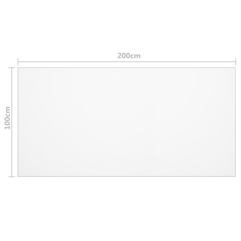 Protezione Tavolo Trasparente 200x100 cm 1,6 mm PVC | homemem39
