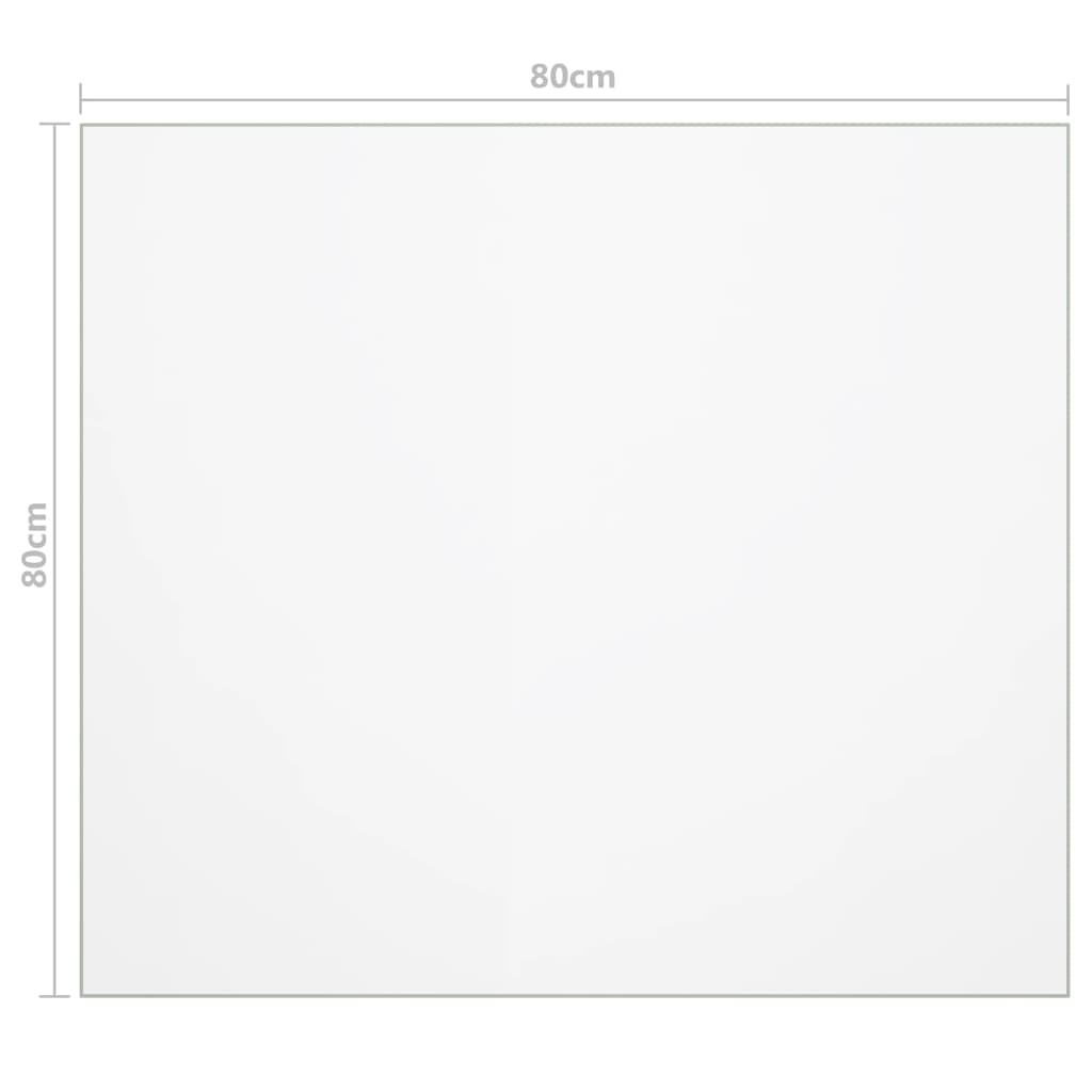 Protezione Tavolo Trasparente 80x80 cm 1,6 mm PVC | homemem39