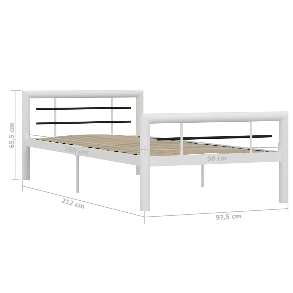Giroletto Bianco e Nero in Metallo 100x200 cm | homemem39