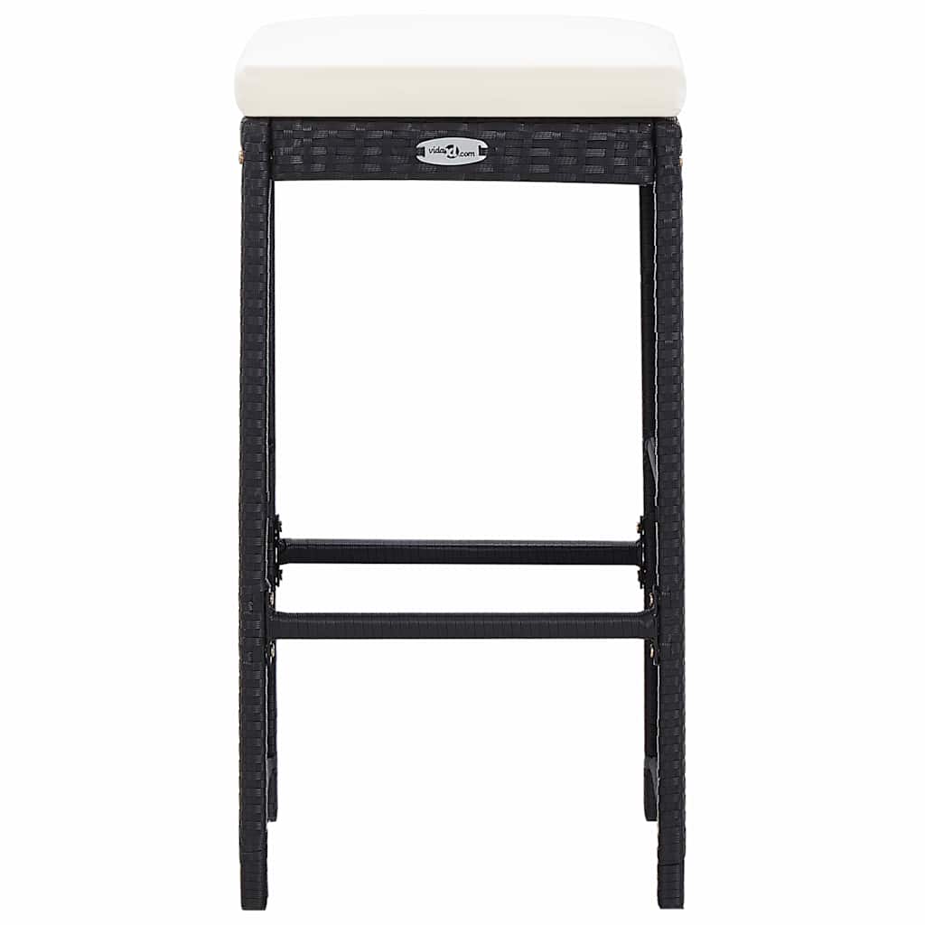 Set da Bar da Giardino 7 pz con Cuscini in Polyrattan