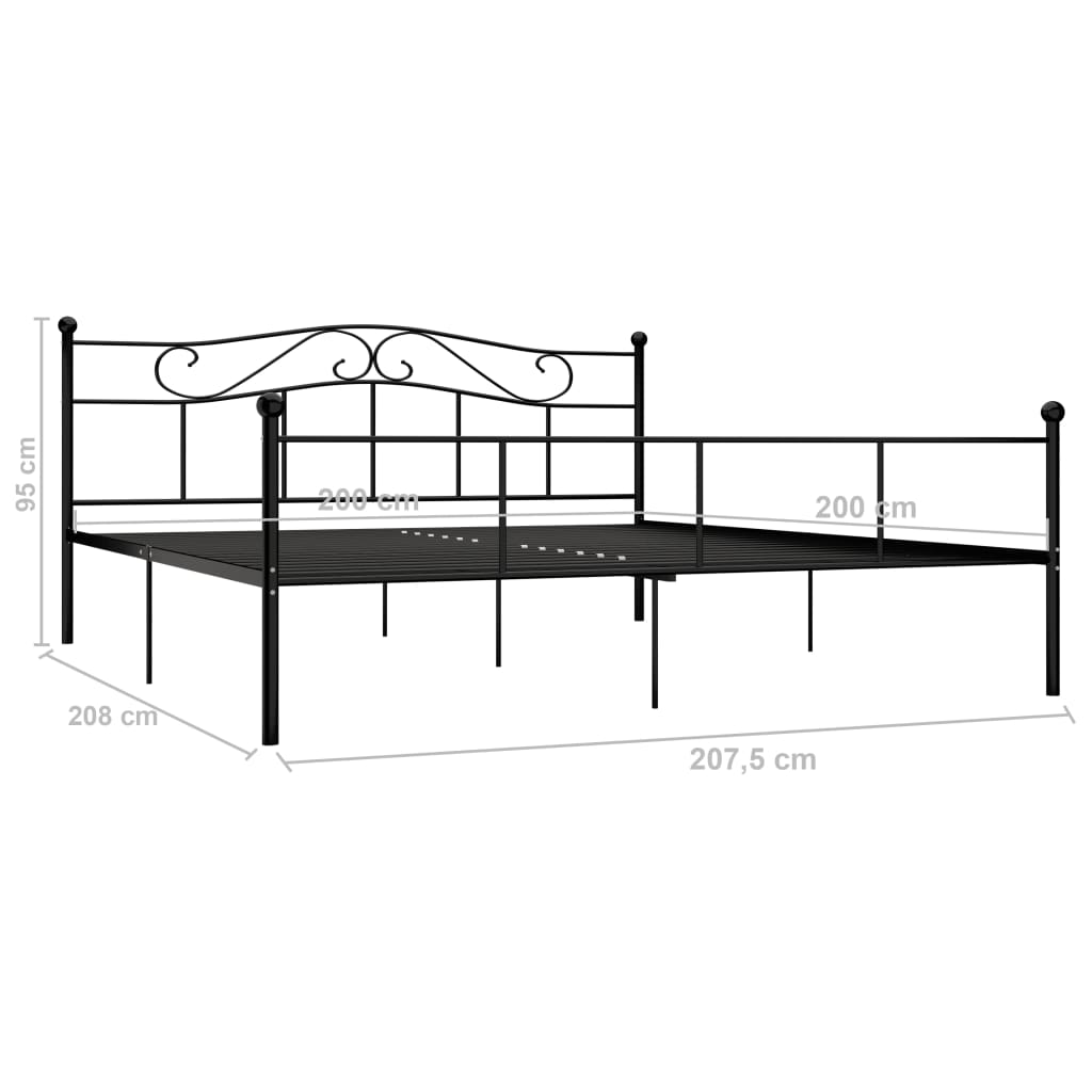 Giroletto Nero in Metallo 200x200 cm | homemem39