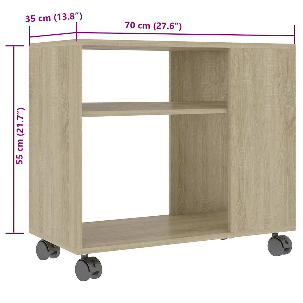 Tavolino da Salotto Rovere Sonoma 70x35x55 cm Legno Multistrato - homemem39