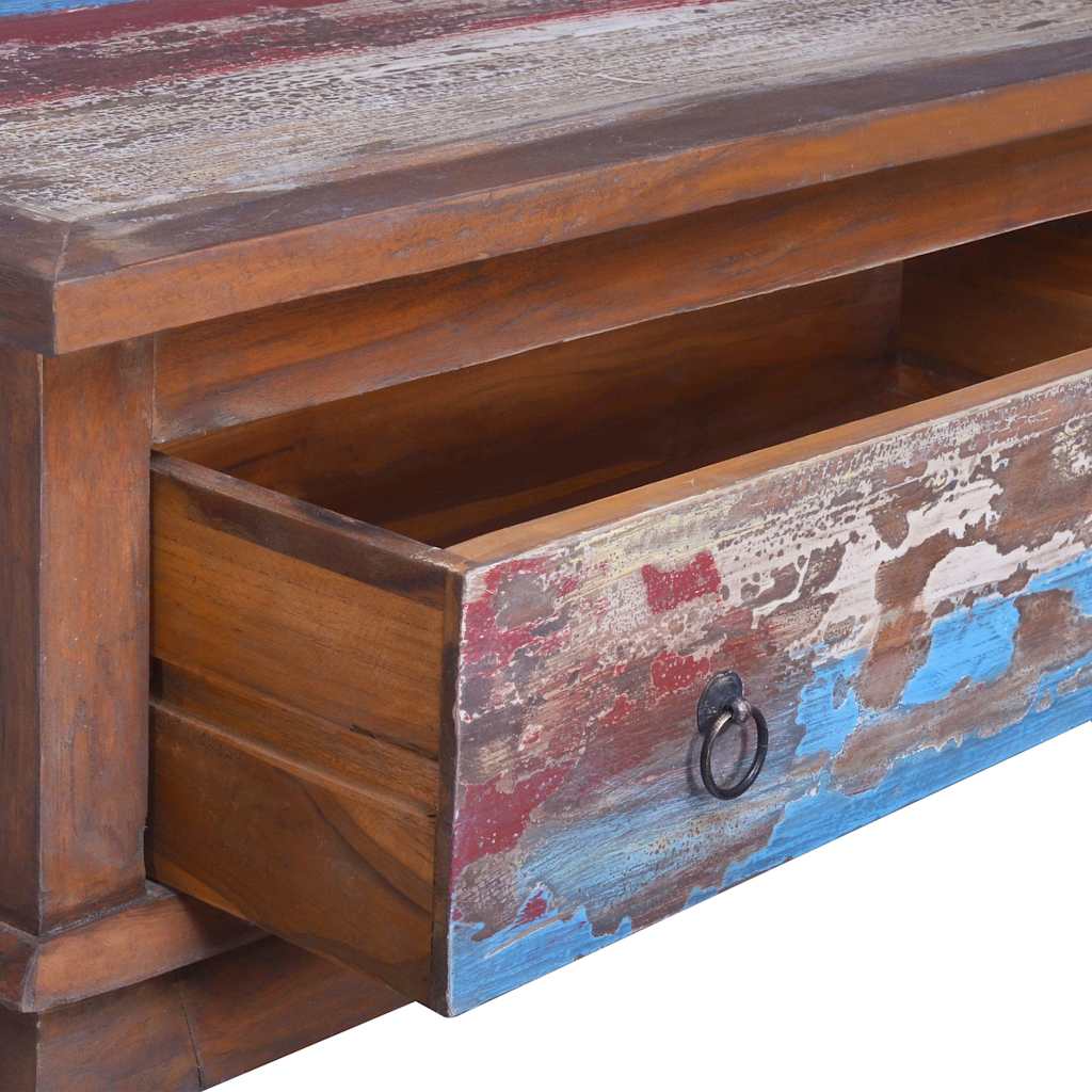 Tavolino da Salotto 80x50x40 cm in Legno di Teak di Recupero