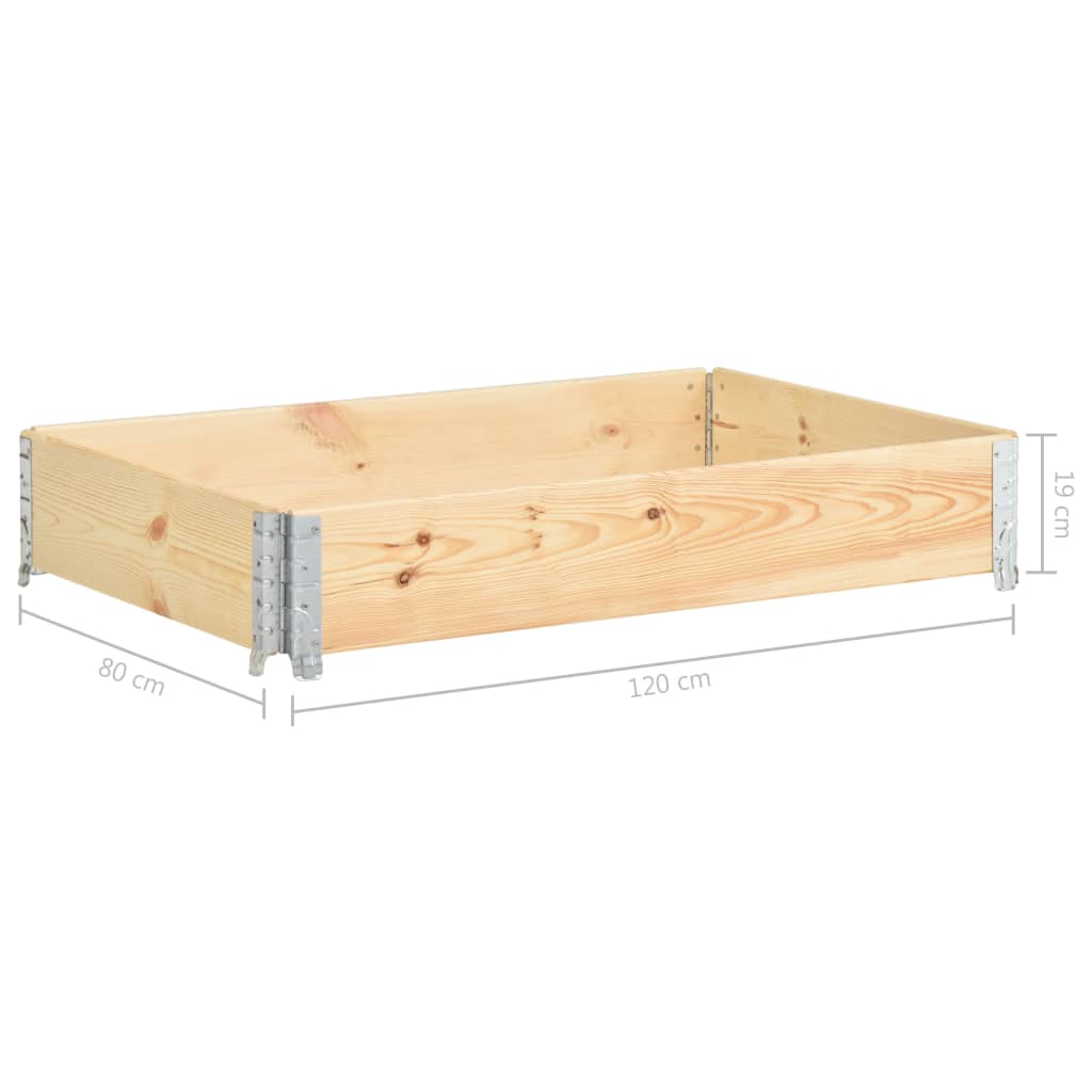 Collare per Pallet 80x120 cm in Legno Massello di Pino | homemem39