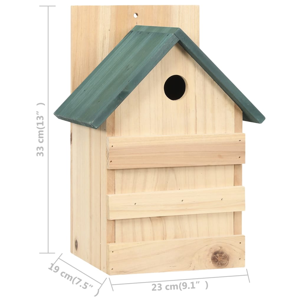Casette per Uccelli 4 pz 23x19x33 cm in Legno di Abete | homemem39