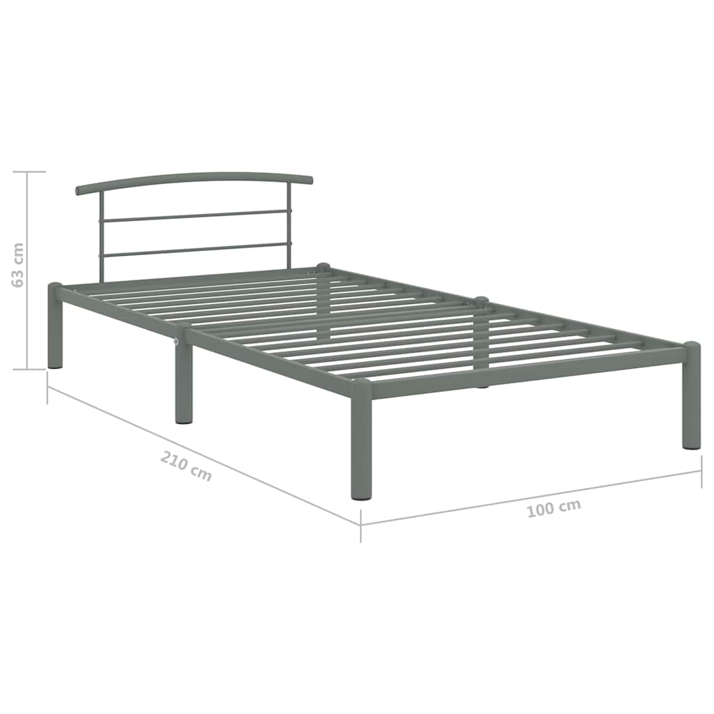 Giroletto Grigio in Metallo 90x200 cm | homemem39