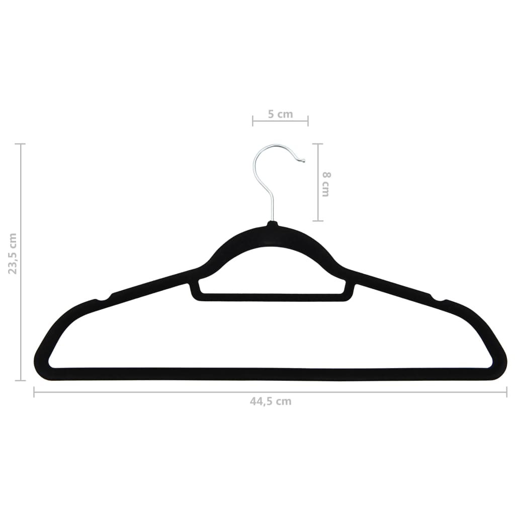 Set Appendiabiti 100 pz Antiscivolo Nero in Velluto | homemem39