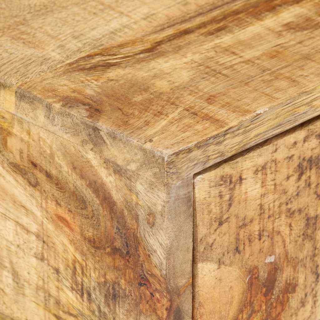 Tavolino Laterale a Forma di U 45x30x61 cm in Massello di Mango