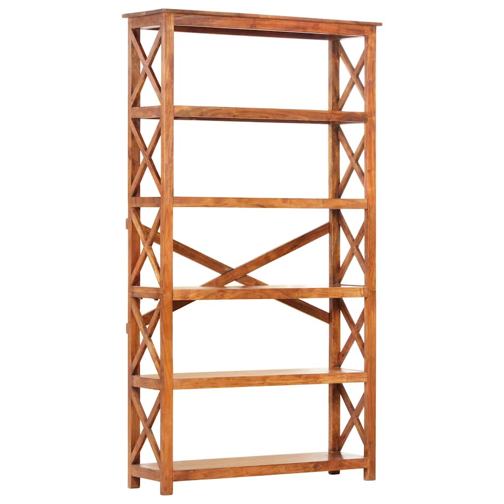 Libreria 100x30x180 cm Legno Massello Acacia Finitura Ambra | homemem39