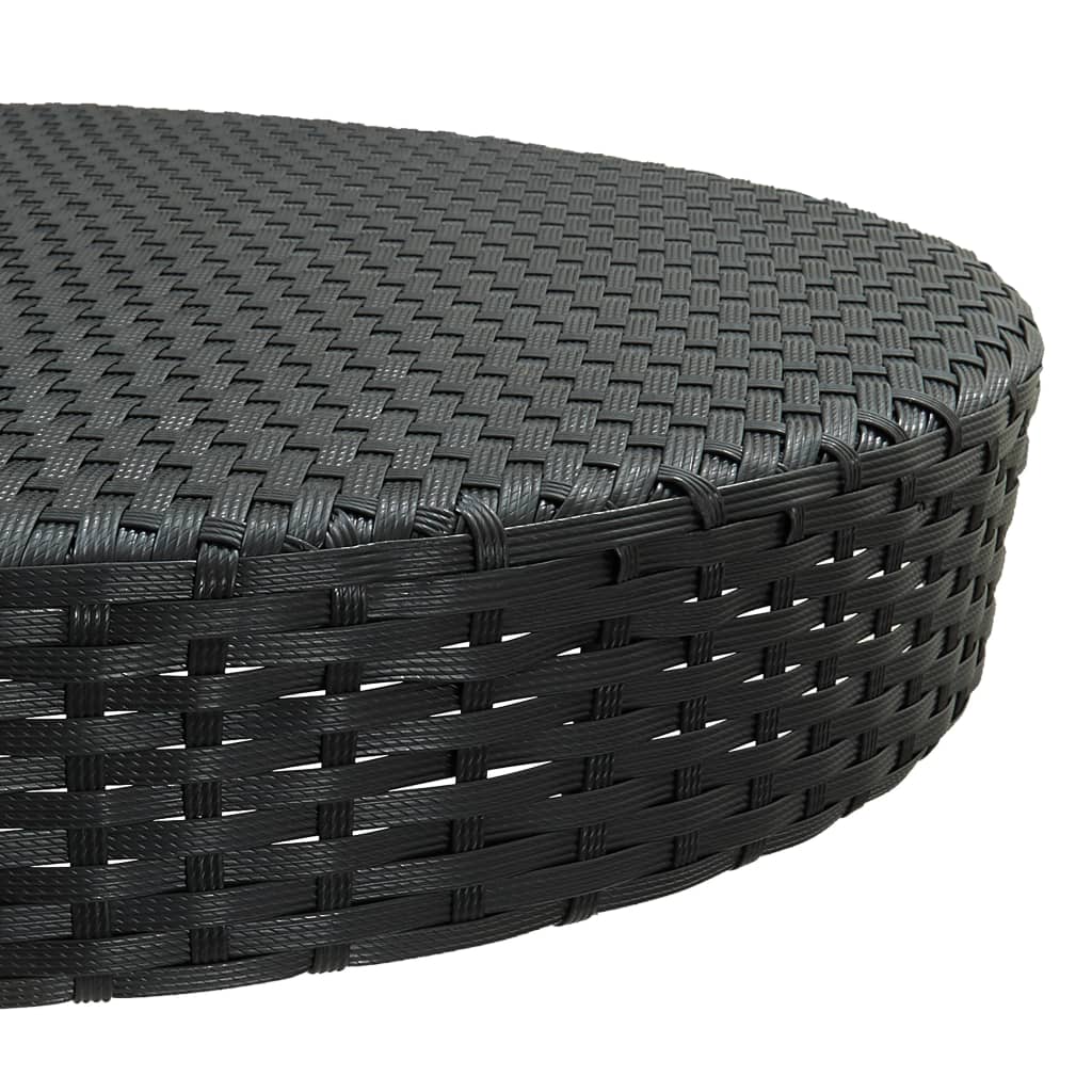 Tavolo da Giardino Nero 75,5x106 cm in Polyrattan | homemem39