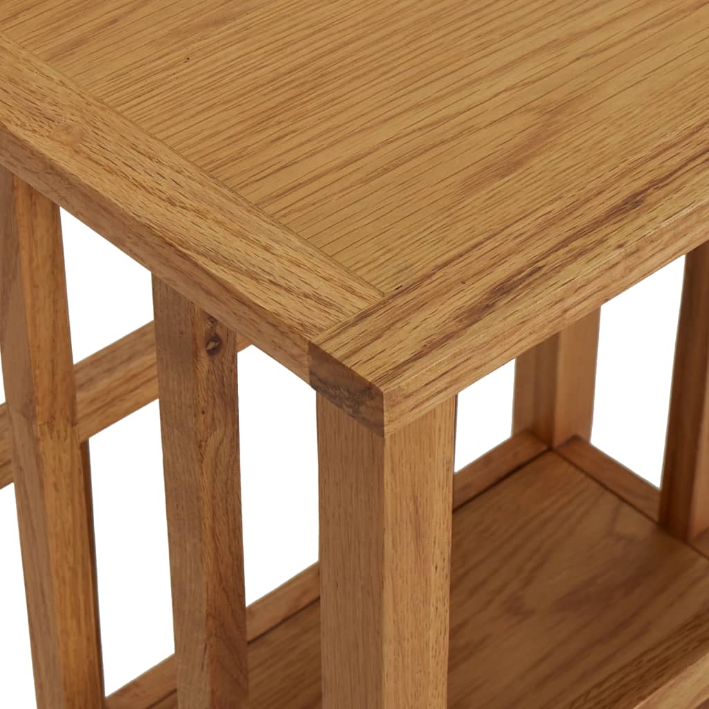 Tavolino con Portariviste 45x35x55 cm Massello di Rovere | homemem39