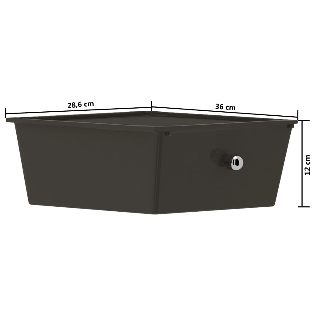 Carrello Portaoggetti XXL con 15 Cassetti Nero in Plastica | homemem39