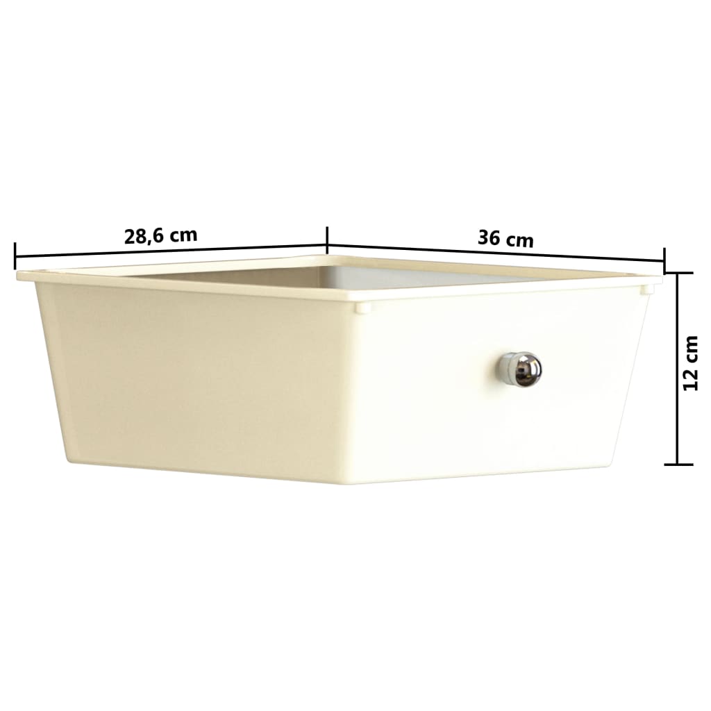 Carrello Portaoggetti XXL con 15 Cassetti Bianco in Plastica | homemem39
