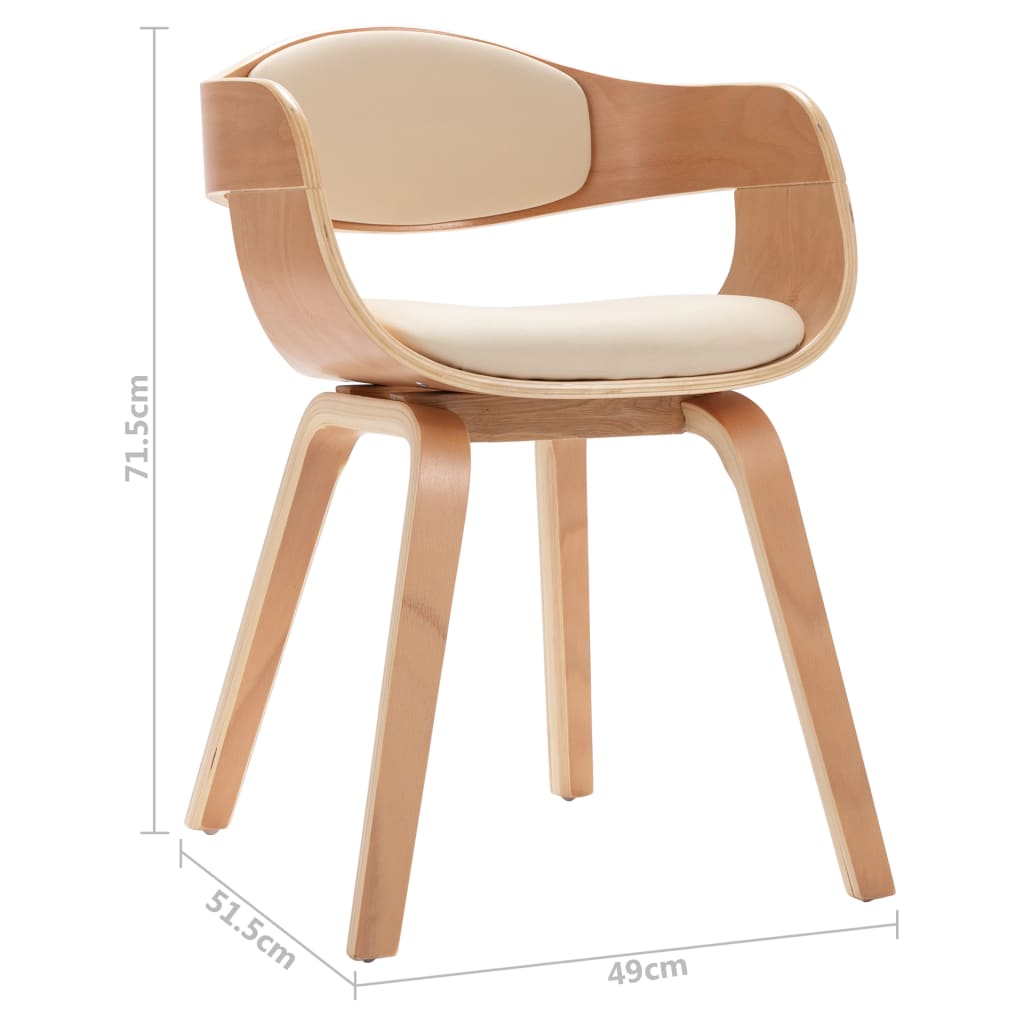Sedie da Pranzo 6 pz in Legno Piegato e Similpelle | homemem39