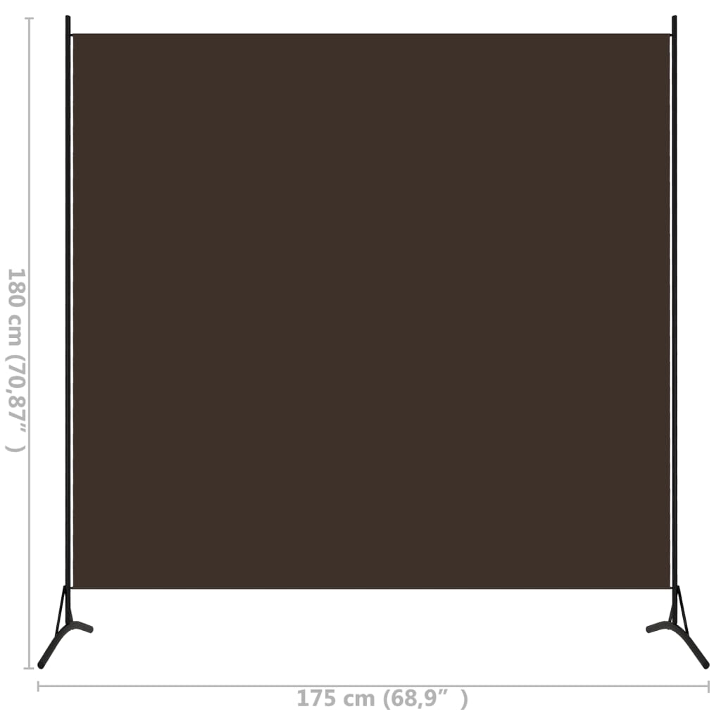 Paravento Marrone 175x180 cm in Tessuto | homemem39