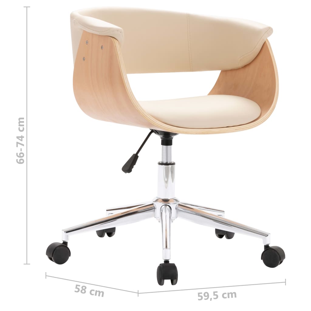 Sedie da Pranzo Girevoli 6 pz Crema in Similpelle | homemem39