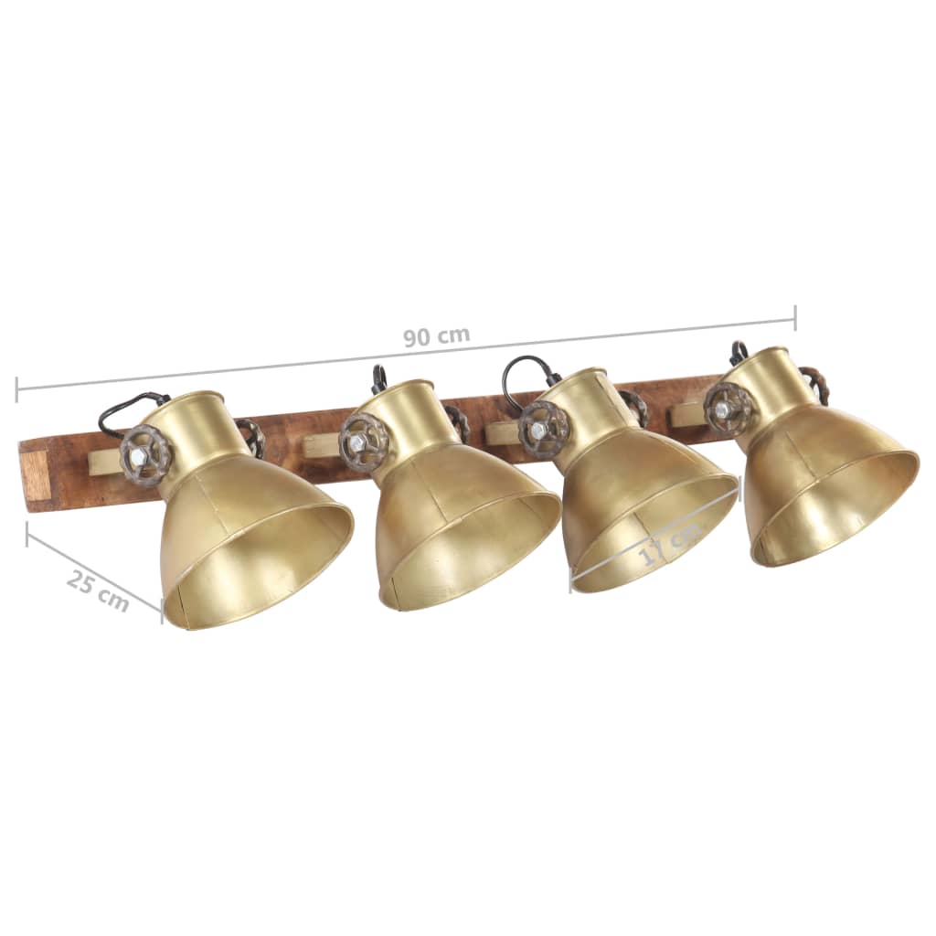 Lampada da Parete Stile Industriale Ottone 90x25 cm E27 | homemem39
