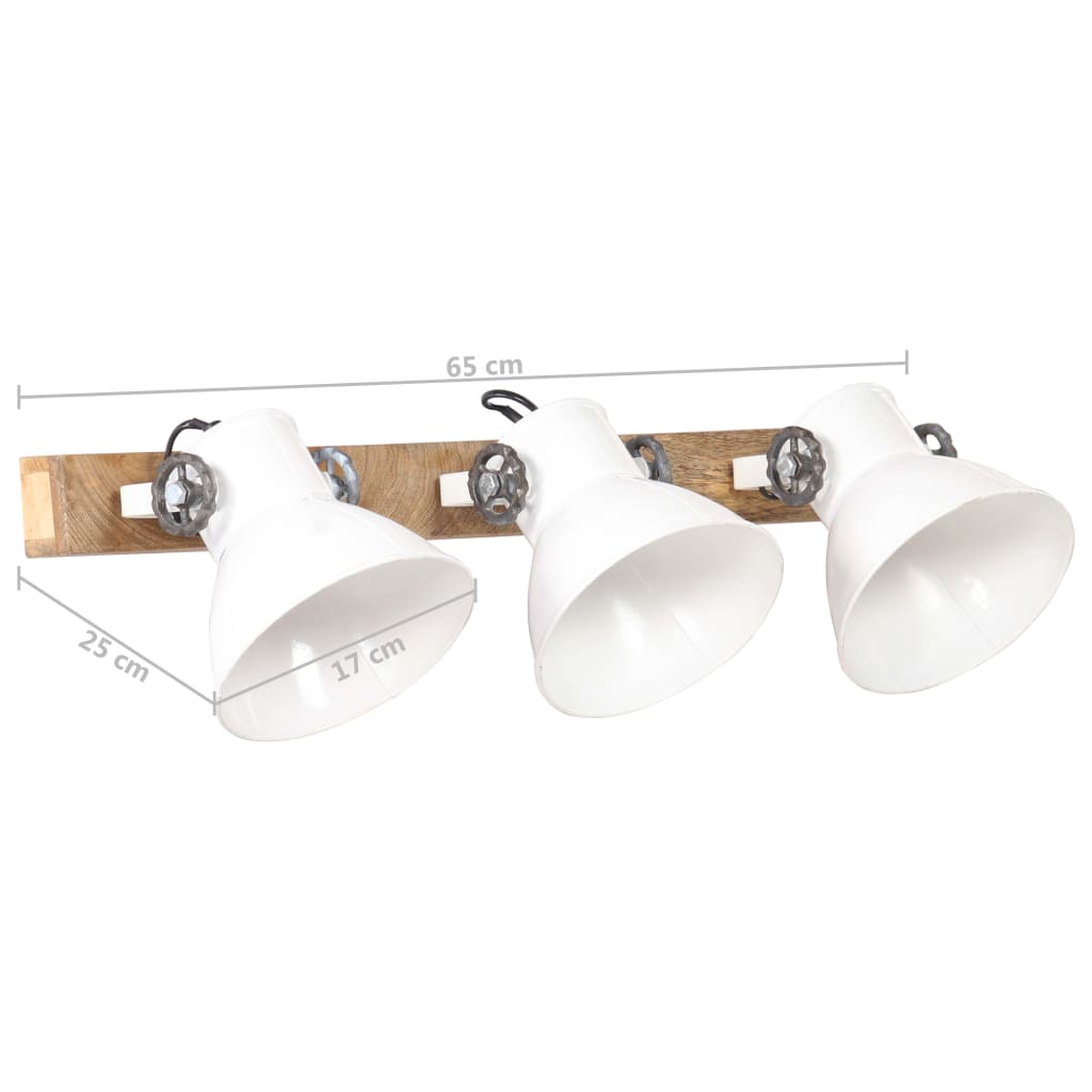 Lampada da Parete in Stile Industriale Bianca 65x25 cm E27 | homemem39