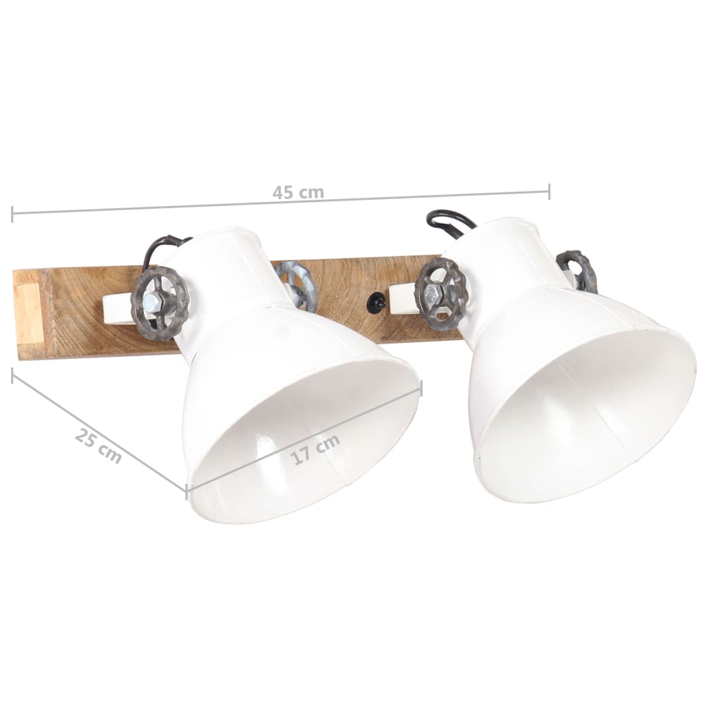 Lampada da Parete in Stile Industriale Bianca 45x25 cm E27 | homemem39
