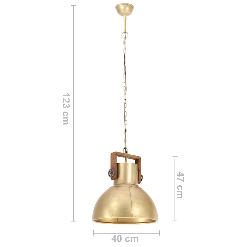 Lampada a Sospensione Industriale 25 W Ottone Rotonda 40 cm E27 | homemem39