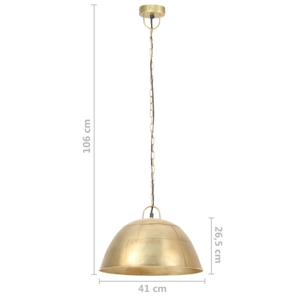 Lampada Industriale Vintage 25 W Ottone Rotonda 41 cm E27 | homemem39