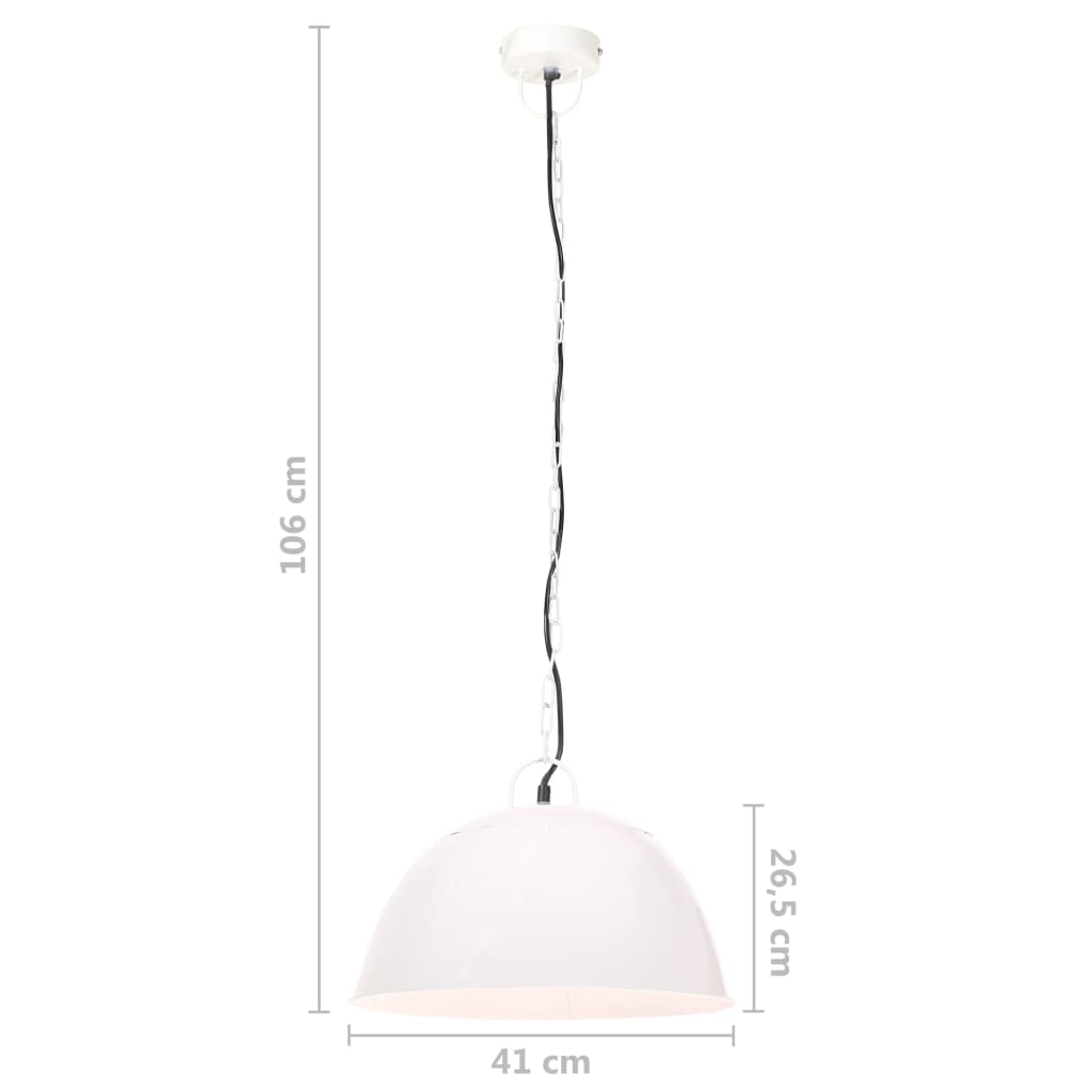 Lampada Industriale Vintage 25 W Bianca Rotonda 41 cm E27 | homemem39