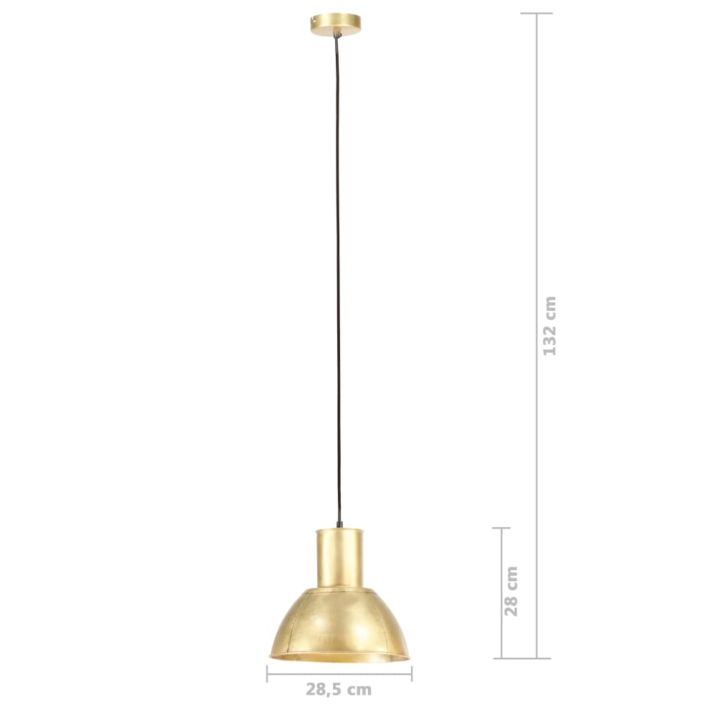 Lampada a Sospensione 25 W Ottone Rotonda 28,5 cm E27 | homemem39
