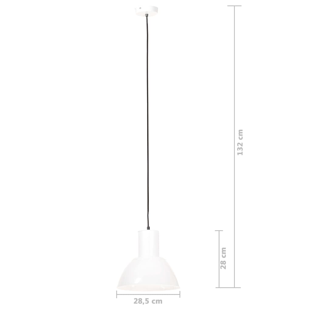 Lampada a Sospensione 25 W Bianca Rotonda 28,5 cm E27 - homemem39