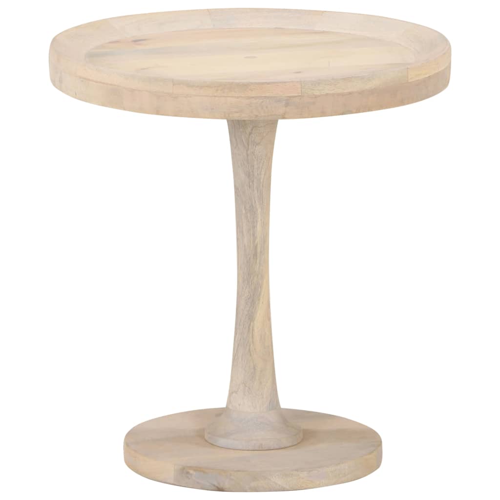 Tavolino di Servizio Ø50x55 cm in Legno Massello di Mango | homemem39