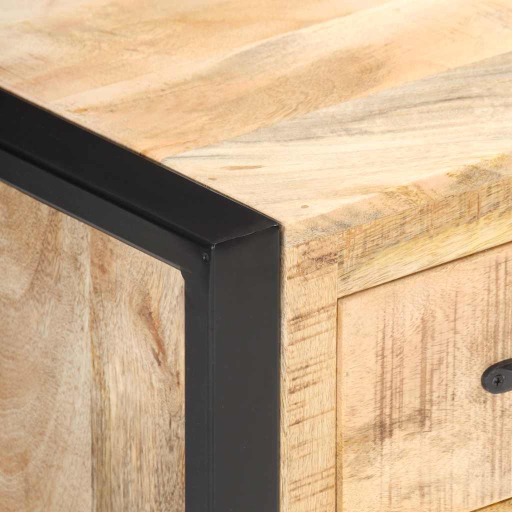 Comodino 40x35x55 cm in Legno Massello di Mango