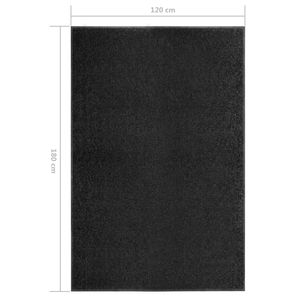 Zerbino Lavabile Nero 120x180 cm | homemem39