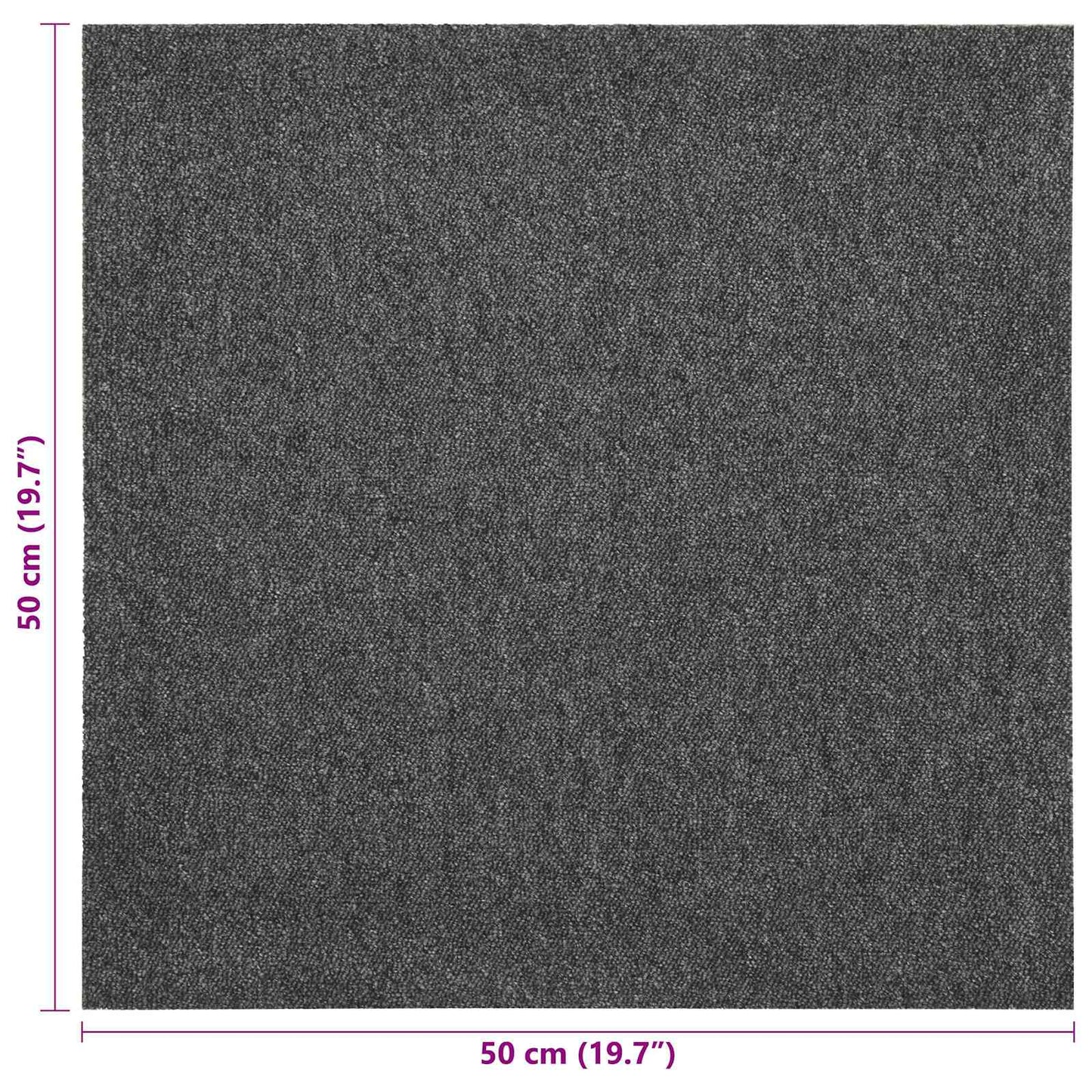 Tappeto 20 pcs Antracite 50 x 50 cm 100% Polipropilene | homemem39