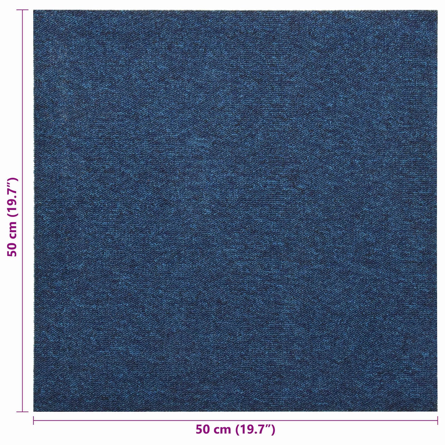 Tappeto 20 pcs Blu Scuro 50 x 50 cm 100% Polipropilene | homemem39